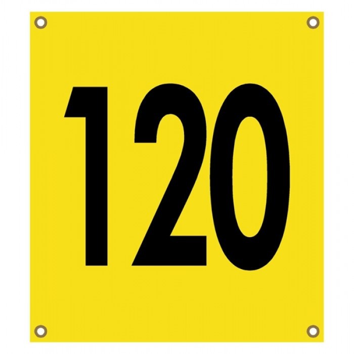 UCI Regulation Road Race Numbers - Fluorescent Yellow With Eyelets