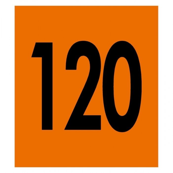 UCI Regulation Road Race Numbers - Fluorescent Orange - No Eyelets