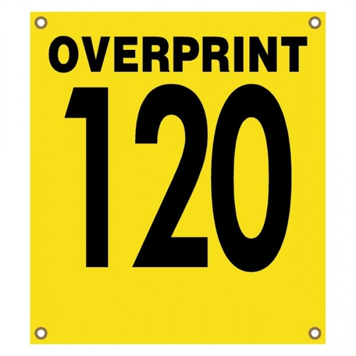 UCI Regulation Road Race Numbers - Fluorescent Yellow With Overprint and Eyelets