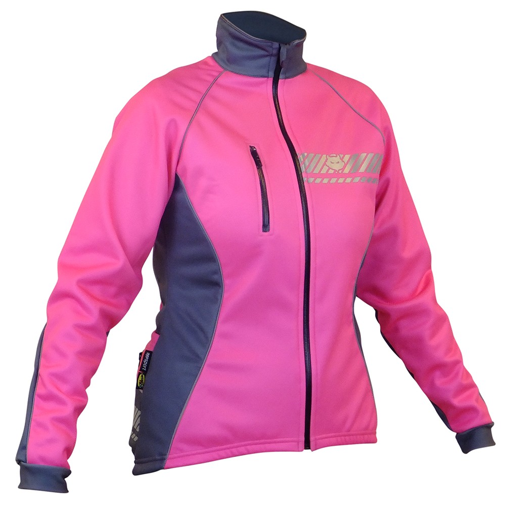 Impsport Polar Winter Cycling Jacket (Flo Pink/Grey) Front