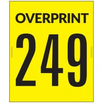 Arm Numbers - Flo Yellow With Overprint - Elasticated