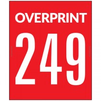 Arm Numbers - Colour With Overprint - Elasticated