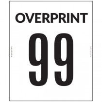 Arm Numbers - White With Overprint - Elasticated