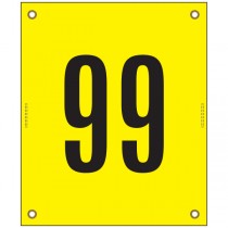 Arm Numbers - Flo Yellow - Elasticated With Eyelets