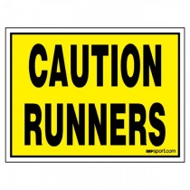 Fluorescent Yellow Correx Sign - Caution Runners